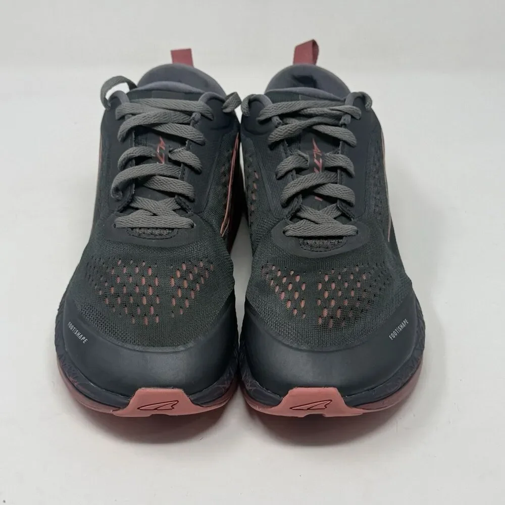 Altra Paradigm 5 Running Shoes Womens 11 Gray Coral Mesh Minimalist Sneakers